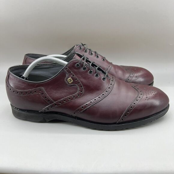 FootJoy Other - FootJoy Classics Wingtip Shoes Men Size 13 C Burgundy Leather Dress Low Oxford